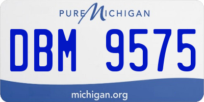MI license plate DBM9575