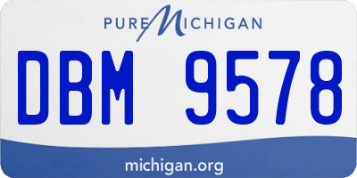 MI license plate DBM9578
