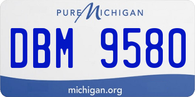 MI license plate DBM9580