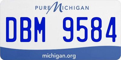 MI license plate DBM9584