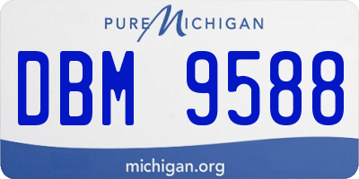 MI license plate DBM9588