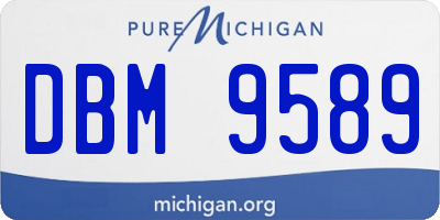 MI license plate DBM9589