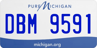 MI license plate DBM9591