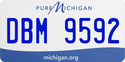 MI license plate DBM9592