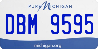 MI license plate DBM9595