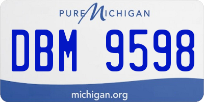 MI license plate DBM9598