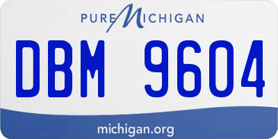 MI license plate DBM9604