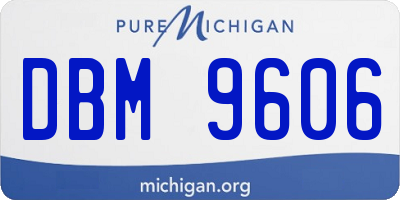 MI license plate DBM9606
