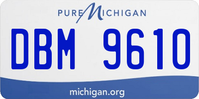 MI license plate DBM9610