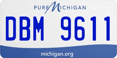 MI license plate DBM9611