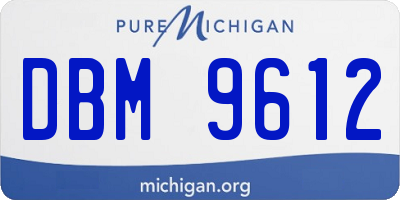 MI license plate DBM9612