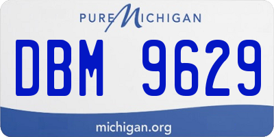 MI license plate DBM9629