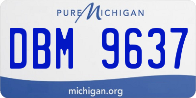 MI license plate DBM9637