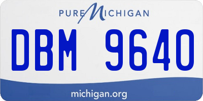 MI license plate DBM9640