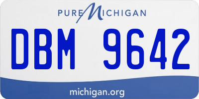MI license plate DBM9642