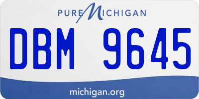 MI license plate DBM9645