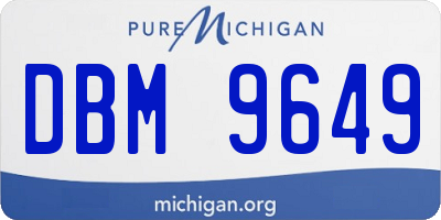 MI license plate DBM9649