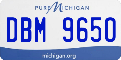 MI license plate DBM9650
