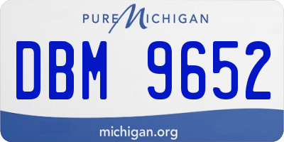 MI license plate DBM9652
