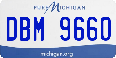 MI license plate DBM9660