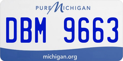 MI license plate DBM9663
