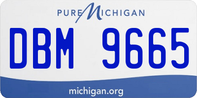 MI license plate DBM9665