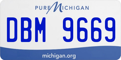 MI license plate DBM9669