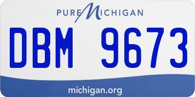 MI license plate DBM9673