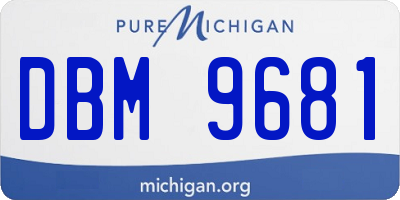 MI license plate DBM9681