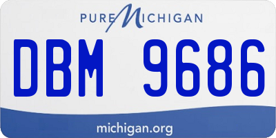 MI license plate DBM9686