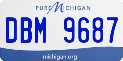 MI license plate DBM9687