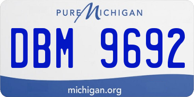 MI license plate DBM9692