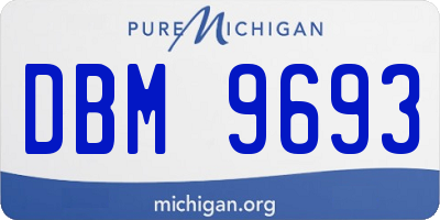 MI license plate DBM9693