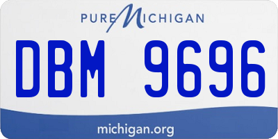 MI license plate DBM9696