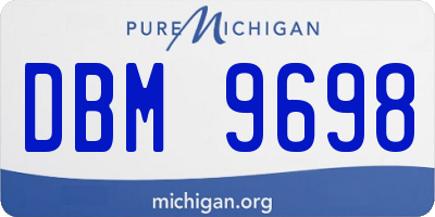 MI license plate DBM9698