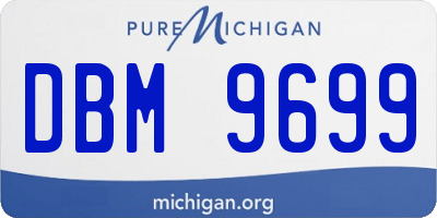 MI license plate DBM9699