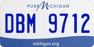 MI license plate DBM9712
