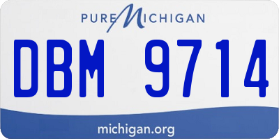 MI license plate DBM9714