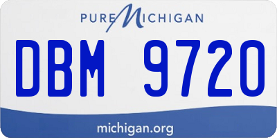 MI license plate DBM9720