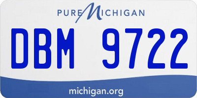 MI license plate DBM9722