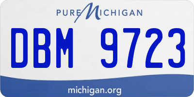MI license plate DBM9723