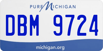 MI license plate DBM9724