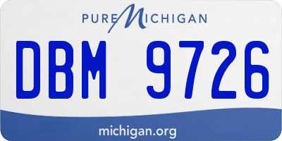 MI license plate DBM9726