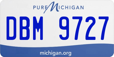 MI license plate DBM9727