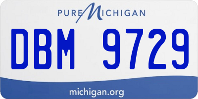 MI license plate DBM9729