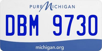 MI license plate DBM9730
