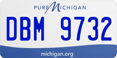 MI license plate DBM9732