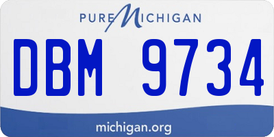 MI license plate DBM9734