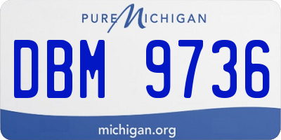 MI license plate DBM9736