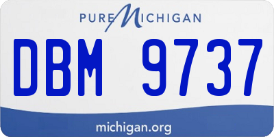 MI license plate DBM9737